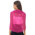thumbnail image 5 of Kaerm Women's Sun Protection Arm Sleeves Chiffon Shawl Scarf Bolero Shrug Cardigan Sweater Hot Pink One Size, 5 of 7