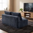 thumbnail image 5 of CQHXIAO Modern Corduroy No-Legs Loveseat Sofa, Compressed 2-Seater for Home Interiors, Gray, 5 of 9