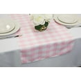 thumbnail image 2 of Poplin Table Runner Gingham Checkered Pink, 2 of 2