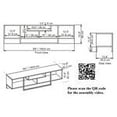 thumbnail image 4 of Asal 59" Modern Metal Frame Wood TV Stand for 65 inch TV White & Black, 4 of 4