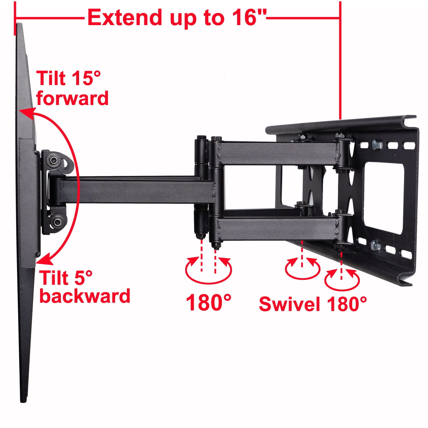 VideoSecu Articulating TV Wall Mount for VIZIO 32 39 40 42 47 50 55 60" LED LCD Plasma M55-D0 E60-E3 E60u-D3 M60-D1 BK7