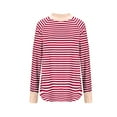 thumbnail image 7 of Annhoo Striped Shirts for Women Long Sleeve Casual Round Neck Tops Fall Trendy Color Block Blouse Tunics, 7 of 7