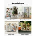 thumbnail image 6 of 2-Pack Black Carbon Steel Grid Wall Panels, 5.9 ft x 2.9 ft Movable Wire Display Rack with Wheels & 10 Hooks, Versatile Usage for Craft Shows, Wall Decor, Storage, and Notice Board, 6 of 10