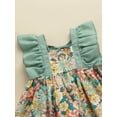 thumbnail image 6 of Kiapeise Toddler Baby Girl Clothes Ruffle Sleeveless Floral A-Line Dress+Floral Hat Infant Girl Summer Outfits Set, 6 of 9