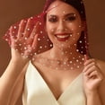 thumbnail image 4 of Elegant Wedding Veil With Shimmering Rhinestones Seethrough Sheer Veil for Special Event Comfortable All Day Wear, 4 of 9