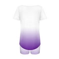 thumbnail image 7 of 2 Piece Sets for Women Fashion Casual Round-Neck Short Sleeve Two-Piece Comfortable Home Pajamas Sports Set, 7 of 7