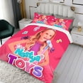 thumbnail image 3 of Like Nastya-themed Bed Sheet Set Three Piece Set Comfortable And Skin Friendly Unique Design Home Decor Gifts For Family Friends fans54x79Inches（135cm*200cm）, 3 of 6