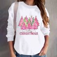 thumbnail image 7 of Wancir Womens' Christmas Sweatshirt Merry and Bright Shirts Plaid Christmas Trees Graphic Pullover Long Sleeve Tops, 7 of 7