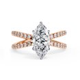 thumbnail image 2 of IGI Certified Lab Grown Diamond Engagement Ring | Center 10x5mm Marquise Cut Split Shank Solitaire Wedding Anniversary Rings For Women 14k Solid Rose Gold | F-G, VS-SI Quality (1.15 Ctw) Ring Size-8, 2 of 7