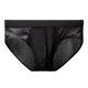 thumbnail image 1 of Ropa interior para hombre, de tiro bajo, triangular, lisa, de verano, con hilo de hielo, transpirable, ideal como regalo de San Valentín para tu marido, color negro XXXL., 1 of 4