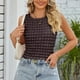 thumbnail image 1 of Chaleco sin mangas de verano para mujer,Camiseta sin mangas redonda para mujer Camiseta sin mangas delgada Chaleco sin mangas de verano Funcionalidad versátil, 1 of 7