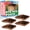 Brown, variant on GreenLighting Aluminum Pyramid 4x4 Post Caps - Decking Caps (4 Pack, Black)