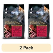 (2 pack) Pure Balance Wild and Free Grass Fed Beef and Wild Boar Recipe Grain Free Dry Dog Food, 4 lb