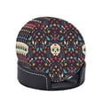 thumbnail image 4 of LNWH Non-Slip Decorative Drink Coasters, Traditional Day Of The Dead Skull Pattern Drink Mats with Holder, 6Pcs, 4 of 8