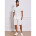 thumbnail image 5 of DARING DIVA Men's Casual Knitted Hollow Out Short Sleeve Shirt 2XL White, 5 of 7