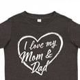 thumbnail image 4 of Inktastic I Love My Mom and Dad in White Chalk Heart Boys or Girls Toddler T-Shirt, 4 of 5
