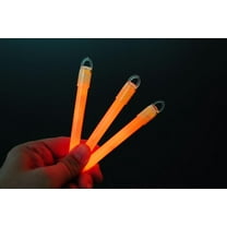 DirectGlow 50 Count Orange 4 inch Premium Glow Sticks with Lanyards 10-12 Hour Glow