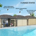 thumbnail image 4 of Outsunny Pavillon à Toit Rigide 10 Pieds x 13 Pieds avec Moustiquaires, Marron, 4 of 10