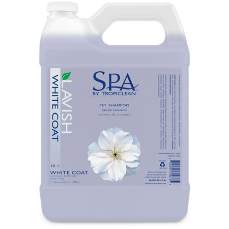 UPC: 0645095700765 | SPA by TropiClean Lavish White Coat Shampoo for Dogs & Cats  1 gal