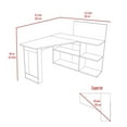thumbnail image 2 of FM FURNITURE Fresno 47"W Engineered Wood Writing Computer Desk in Smokey Oak, 2 of 5