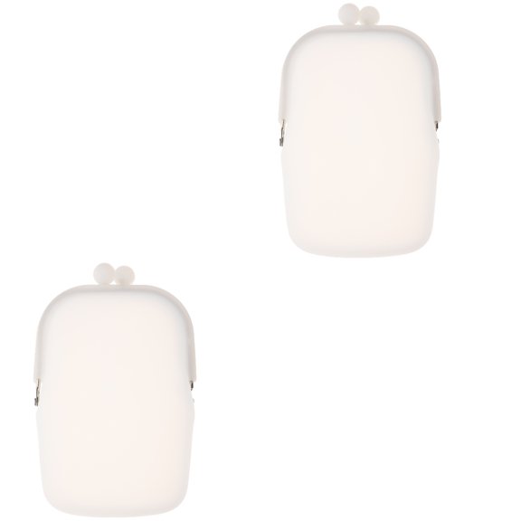 Hemoton 2pcs Silicone Coin Purse Portable Lightweight Change Cash Bag Small Purse Wallet