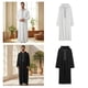 thumbnail image 2 of Unqiue Style Islamic Thobe Men Long Sleeve Garment Easy Care Acetate Robe Travel Friendly Religious Occasion Clothing White XXL, 2 of 5