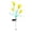 Yellow, variant on Calla Lily Solar Flowers Outdoor Waterproof - Decorative Solar Lights Outdoor for Garden Yard Pathway, Grave Flowers for Cemetery,Mother's Day, Father's Day, Memorial Day 1pc White