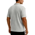 thumbnail image 5 of Breeze Polo Shirts for Men Beer Belly Texture Stretchy Quick Dry Golf Shirt Summer Casual Short Sleeve Collared Top,XXL,Light Gray, 5 of 6