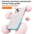 thumbnail image 4 of for iPhone 15 Plus Case Magnetic Phone Case [Compatible with MagSafe] TPU Bumper Hard Skin-Feel Back Slim Fit Shockproof Protective Case Cover for iPhone 15 Plus Men Women Girls, Pink/Blue, 4 of 7