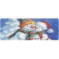 thumbnail image 1 of RYLABLUE Snowmen Couple with Snow Forest Christmas Theme Extra Extended Large Gaming Mouse Pad Mat Desk Pad Keyboard Mat 31.5x12 inch, 1 of 3
