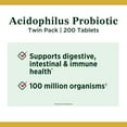 thumbnail image 3 of Nature's Bounty Acidophilus Probiotic, Daily Probiotic Supplement, Supports Digestive Health, Twin Pack, 200 Tablets, 3 of 5
