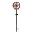 thumbnail image 2 of Muyoka Luz solar para jardín, tambor redondo, luz solar de estaca, IP65, resistente al agua, lámpara de arte de hierro solar, luz decorativa solar hueca de metal, luces de camino de paisaje solar para Muyoka Hogar, 2 of 7
