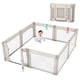 thumbnail image 1 of Baby Playpen Dora dotey plegable con puerta para bebés, color caqui, 1 of 6