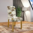 thumbnail image 2 of Flower Chair Covers for Dining Room Set of 4, Dining Chairs Seat Cover,Kitchen Stretch Chair Covers,Seat Cover for Dining Chairs,Furniture Protector for Chairs Dining Room,Slipcover Chair Covers, 2 of 6