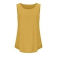 thumbnail image 3 of CHGBMOK Womens Tank Tops Summer Loose Sleeveless Tops Ribbed Trim Scoop Neck Curved Hem, 3 of 5