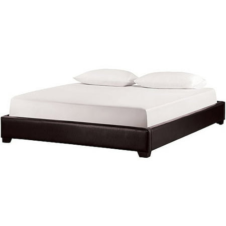 Metro Full Bed, Brown Faux Leather