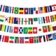 thumbnail image 4 of 2 Pack World Flag String Flags For Decorations 2026 48 Countries Bunting - Double Sided Fabric String For Soccer Bar Club Garden Street Sports Party Decor, 4 of 5