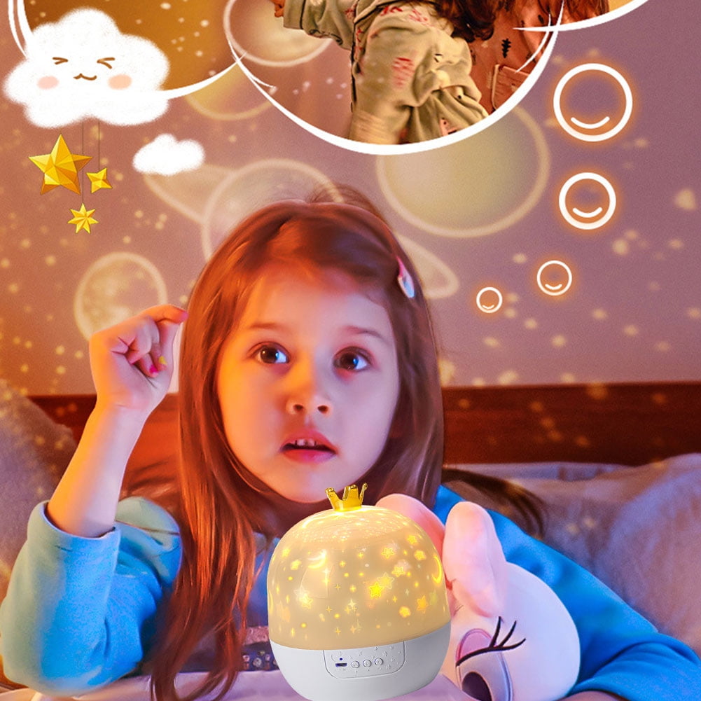 Night Light Projector With Music Rotatable Night Light For Night Light Projector (Rechargeable)