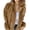 Khaki, variant on Women's Corduroy Hooded Long Sleeve Jacket Solid Color Loose Comfortable Casual Outerwear Khaki XL