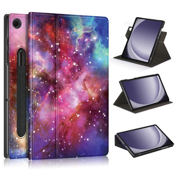 for Samsung Galaxy Tab A9  11.0" 2023 SM-X210 / SM-X215 / SM-X216, 360 Degree Rotating Stand Shell Drop Protective Multi-viewing Angle Holder Folio Cover Case for Tab A9 Plus, Galaxy