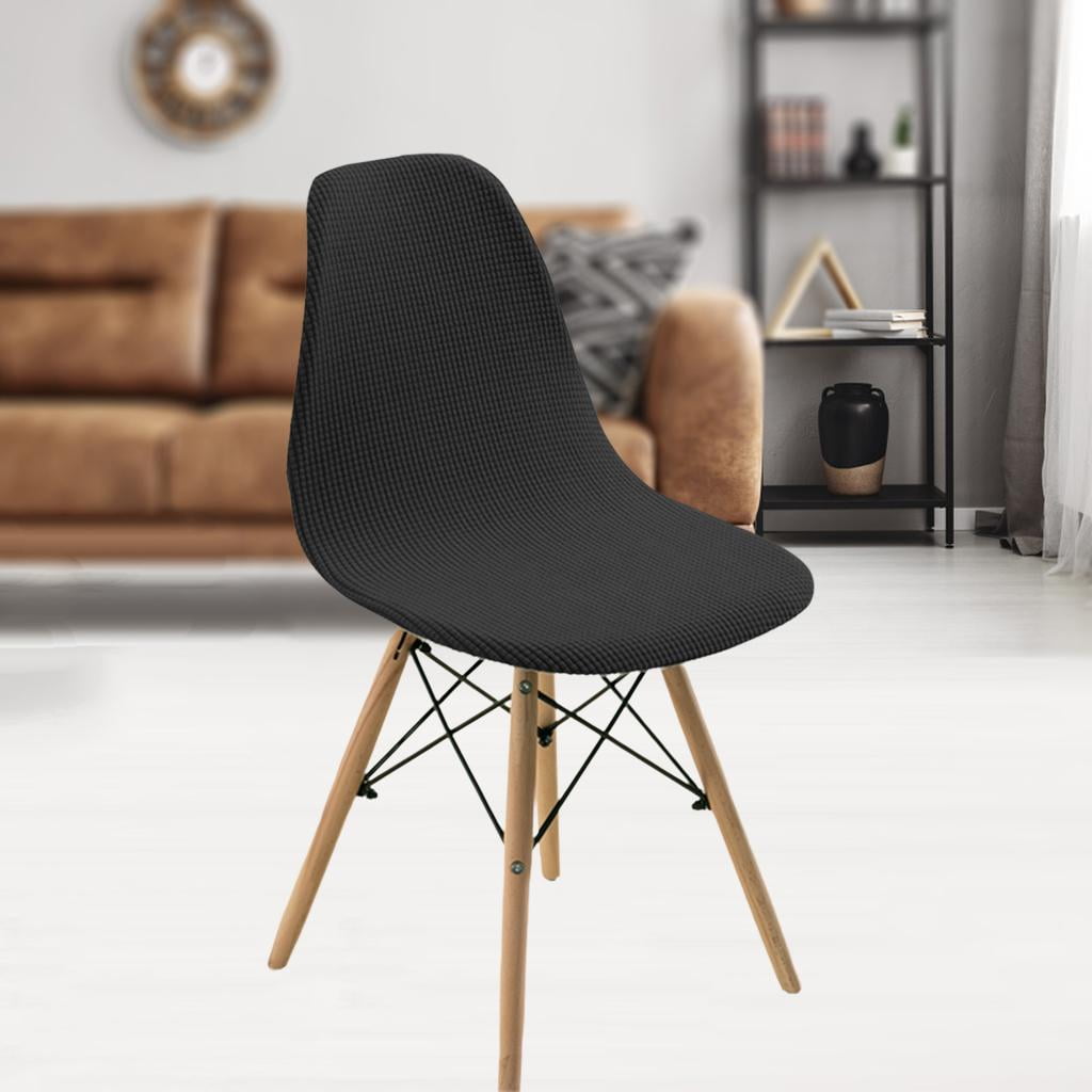 yuksok Shell Chair Seat Cover Solid Color Washable Mid-Century