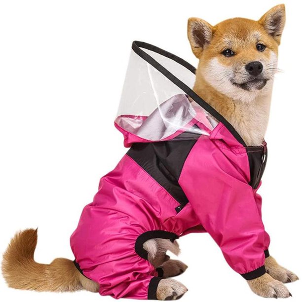 Greeniant Chubasquero impermeable para perros y mascotas, chaqueta impermeable para mascotas con sombrero transparente, suministros para mascotas Suministros para perros No.14 Greeniant PT002597-15