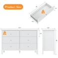 thumbnail image 4 of VENTOPYR 6 Drawer Dresser,Morden White Chest of Drawer for Bedroom,Wood Storage Dresser for Living Room, Study Room, 4 of 6