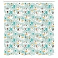 thumbnail image 3 of Ambesonne Winter Shower Curtain, Christmas People Outside, 69"Wx70"L, Seafoam Multicolor, 3 of 5