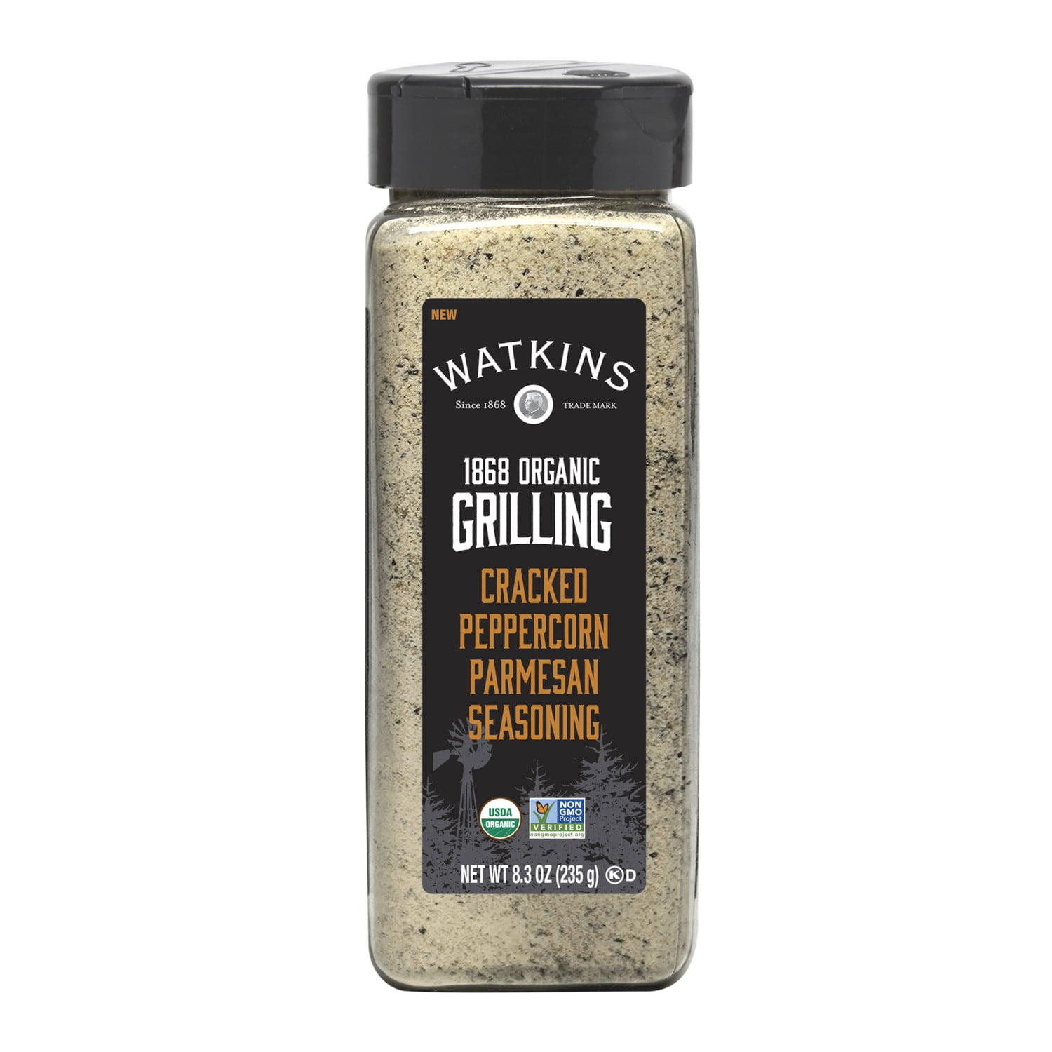 (2 pack) Watkins Cracked Peppercorn Parmesan Seasoning, 8.3 oz