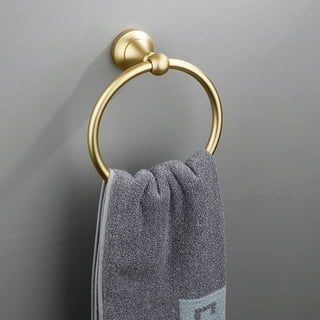APLusee Brushed Gold Toilet Paper Holder & Towel Ring Set - 304 Stainless Steel Bathroom Accessories