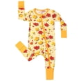 thumbnail image 3 of ATAIKU 3-24M Newborn Baby Zipper Footless Pajamas Bamboo Long Sleeve Footed Sleepers Sleep 'N Play for Infant Toddler Girls - Maple Leaves, 3 of 10