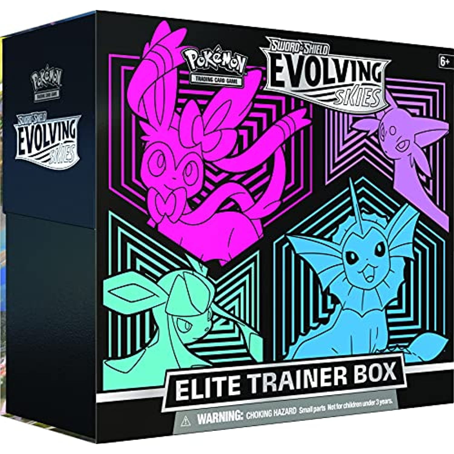 Pokemon Cards Sword & Shield Evolving Skies - ELITE TRAINER BOX (Sylveon,  Espeon, Glaceon & Vaporeon) - Walmart.com