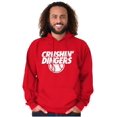 thumbnail image 5 of Baseball Homerun Crushin Dingers Hoodie Hooded Sweatshirt Men Brisco Brands S, 5 of 6
