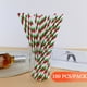 thumbnail image 5 of Pajitas de Rayas Rojas y Verdes, Papel Grueso y Resistente, Diseño Resistente a La Rotura, Elegantes y Modernas, Ideales para Fiestas, Desechables para Un Uso Fácil, Paquete de 100 Unidades., 5 of 7
